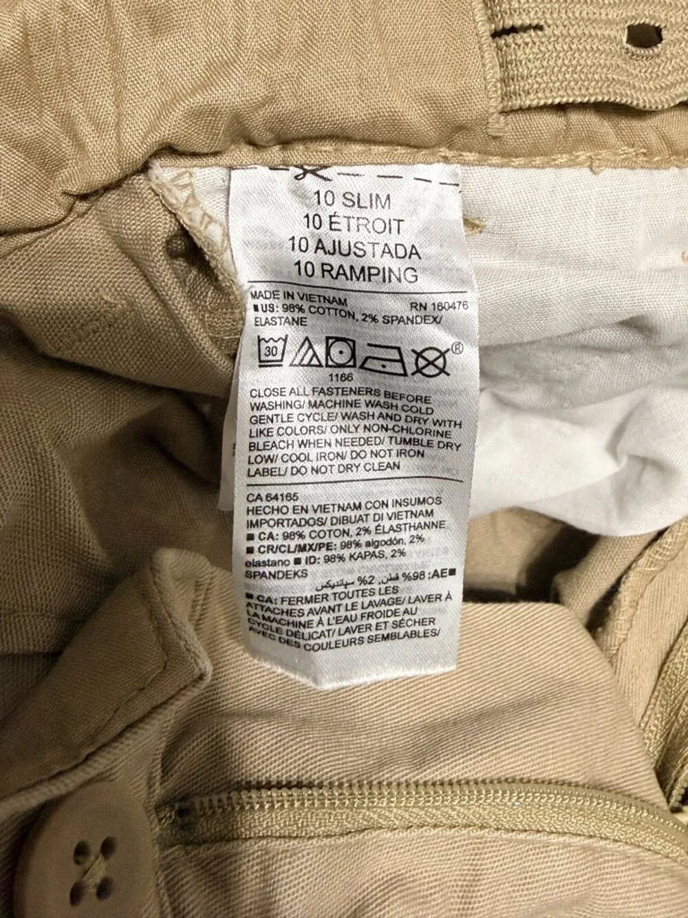 Old Navy Boys Khaki Shorts School Uniform Flat Front Chino 5 Pairs Size 10 Slim